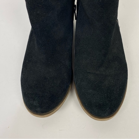 Kensie black leather suede size zipper ankle boots minimalist capsule wardrobe - Picture 4 of 7